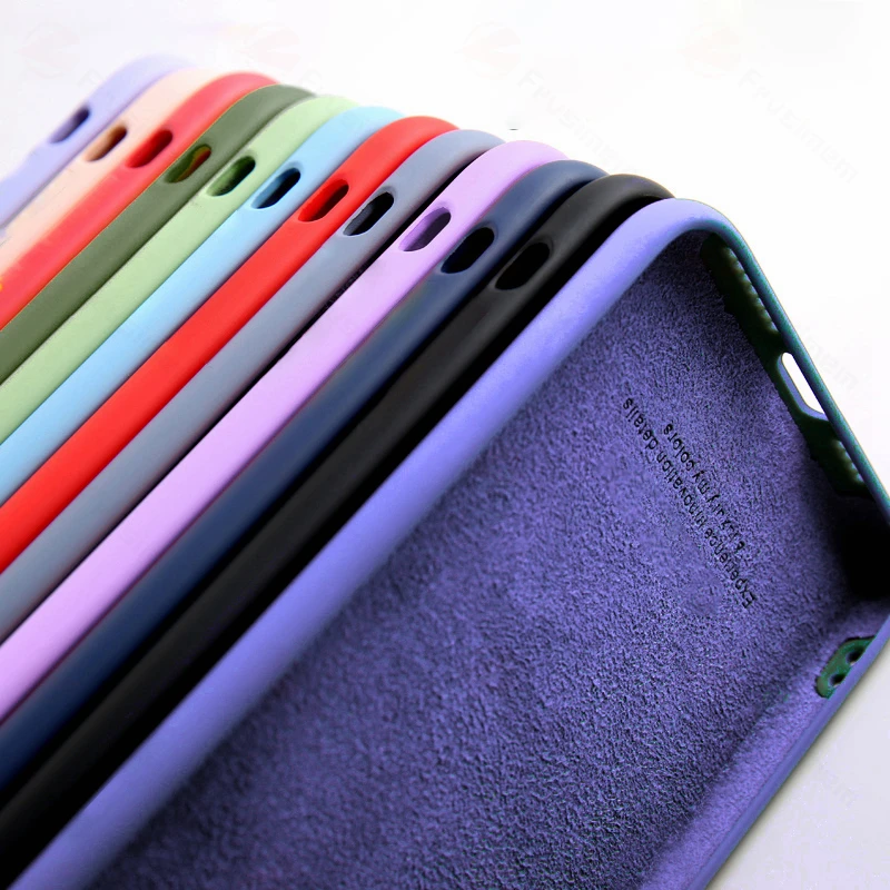 Cover Liquid Silicone Case For XiaoMi Mi 9 9T 8 11 11i Redmi Note 9s 10s 10 Pro 9A 9C A3 10T lite Soft Solid Candy | Мобильные