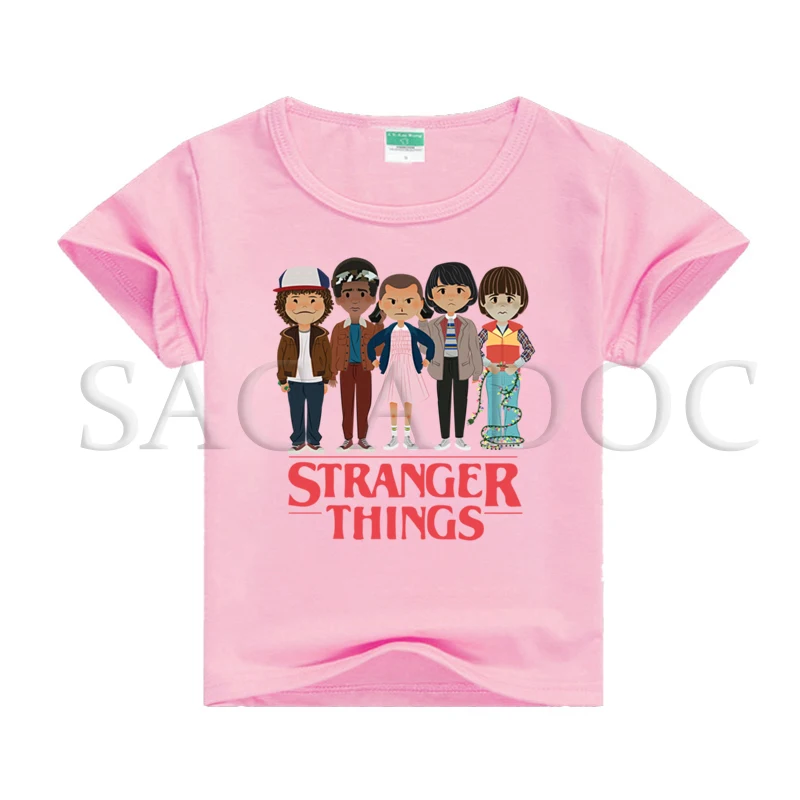 Camiseta/Детская футболка с принтом «странные вещи»; летние футболки с короткими рукавами; футболки унисекс; костюм; Футболка с принтом «странные вещи»; Disfraz - Цвет: kids shirt 20