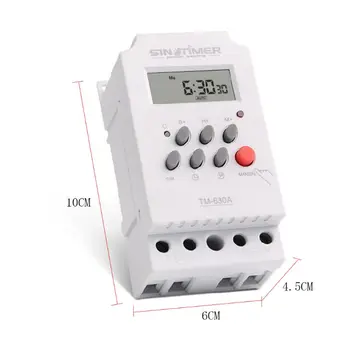 

Mini Timer Switch Time Relay 12/24/220V DC Input 7 Days Programmable 24Hours