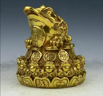 

Pure copper three feet Golden Toad business gift, Fengcai Fengshui decoratioN