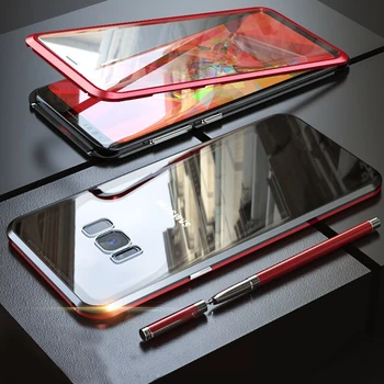 

For luxury Samsung Galaxy S8 double sided Tempered glass Case for Samsung Galaxy S8 S9 S10 Plus on the for S7 S10-5G glass cases