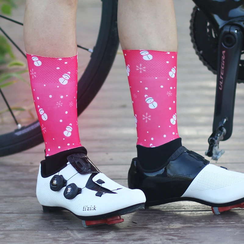 Новые велосипедные носки мужские и женские забавные противоскользящие, велосипедные спортивные гетры беговые компрессионные Calcetines Ciclismo