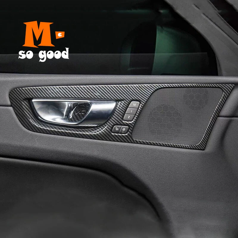 

2018 For Volvo XC60 Car Inner Door Protector Handle Bowl Panel Cover ABS Plastic Chrome Trim Auto Interior Accessories Moulding