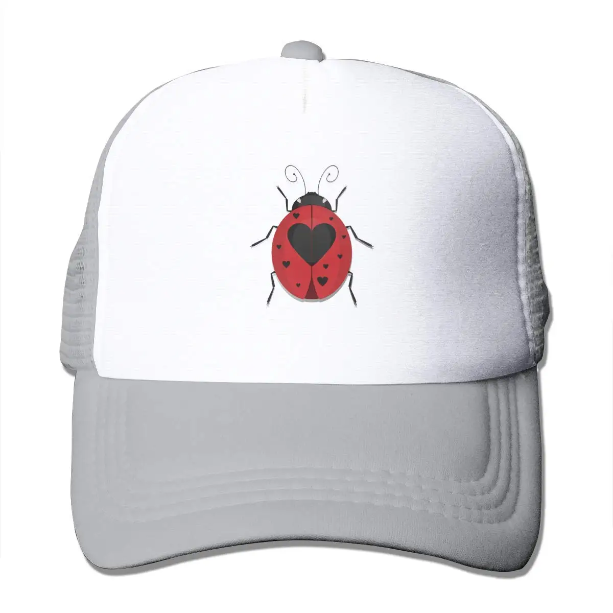 TSDFCHeart Божья коровка сетки бейсболка унисекс Регулируемый Дальнобойщик стиль шапки Серый
