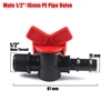 3pcs Mini Ball Valve 1/2