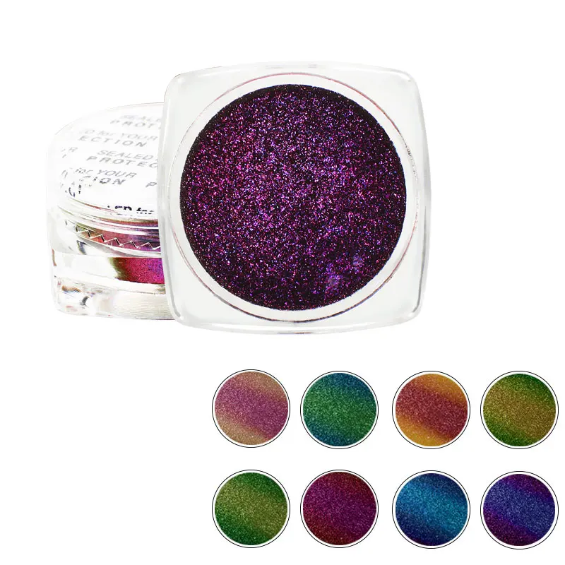 4pcs 2020 Transer 4PCS Multi-Chrome Shade Shifting Pigments Smooth Eye Shadow for Face//Body//Nails