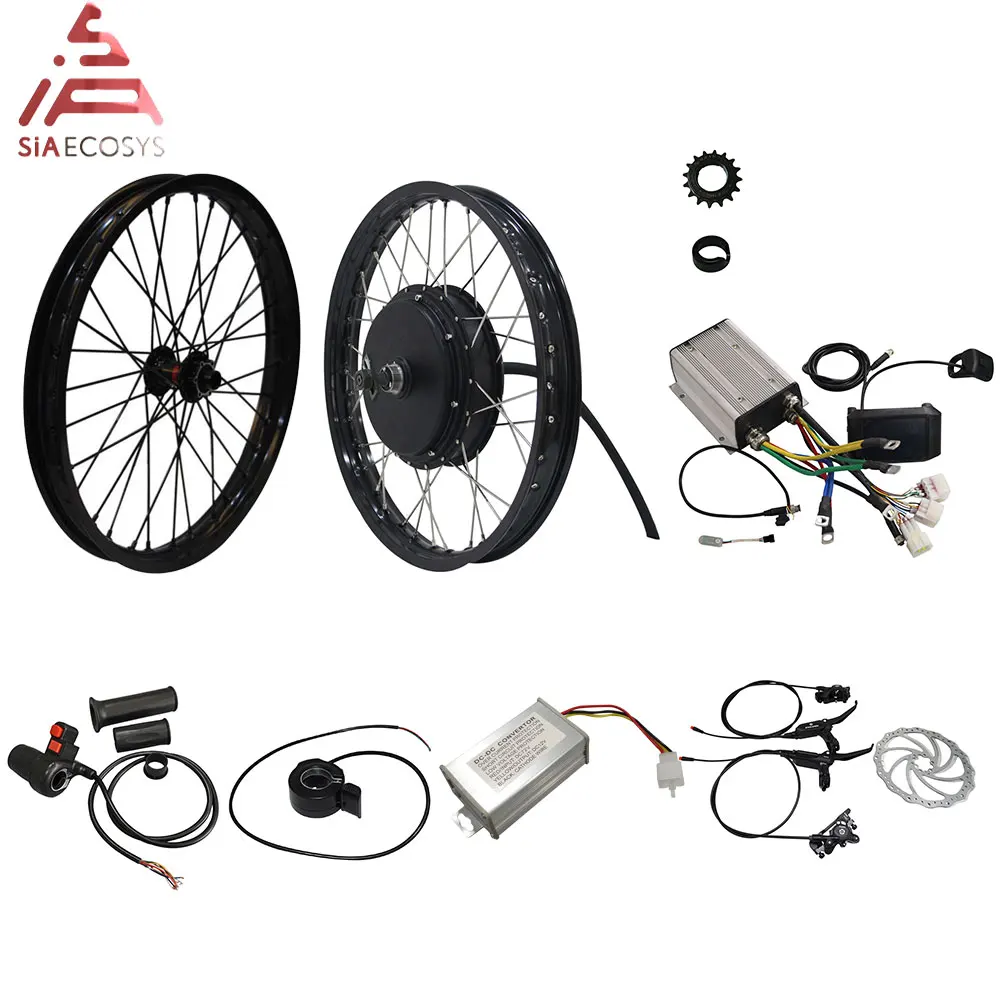 US $971.35 Motor Wheel Kit QS 205 V3 50H Electric High Power 10000W Peak Spoke Hub Motor 3000W Bike Bicycle Kit
