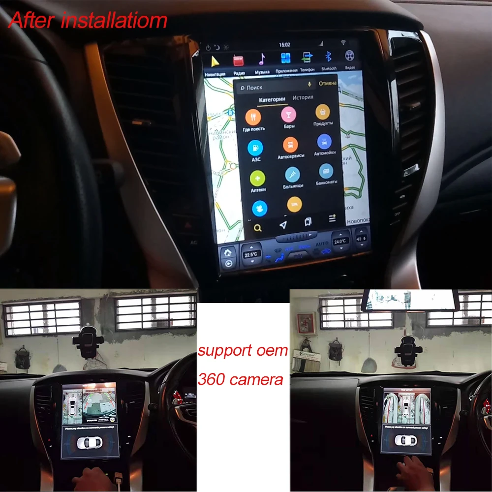 Tesla12." Android 8.1din автомобильный Радио gps навигация для Mitsubishi Pajero Sport-Авторадио Мультимедиа Стерео DVD