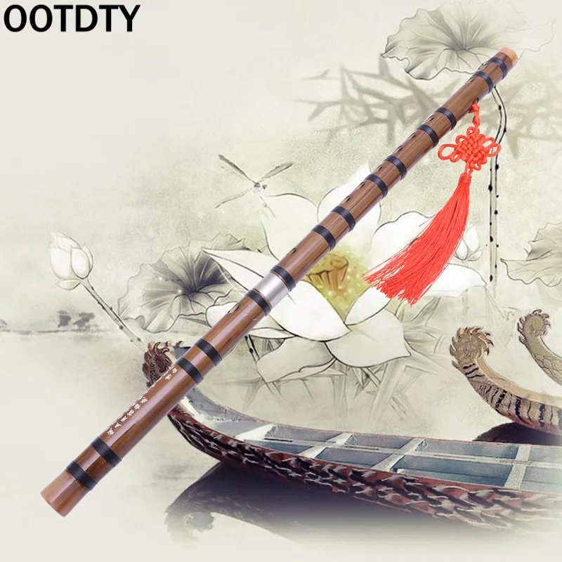 OOTDTY Традиционный китайский музыкальный инструмент ручной работы бамбуковая вставляемая флейта/Dizi In G