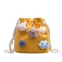 Женская милая маленькая свежая Студенческая сумка-ведро, милая Холщовая Сумка-почтальонка, черная, розовая сумка, новинка, Прямая поставка,# Zer