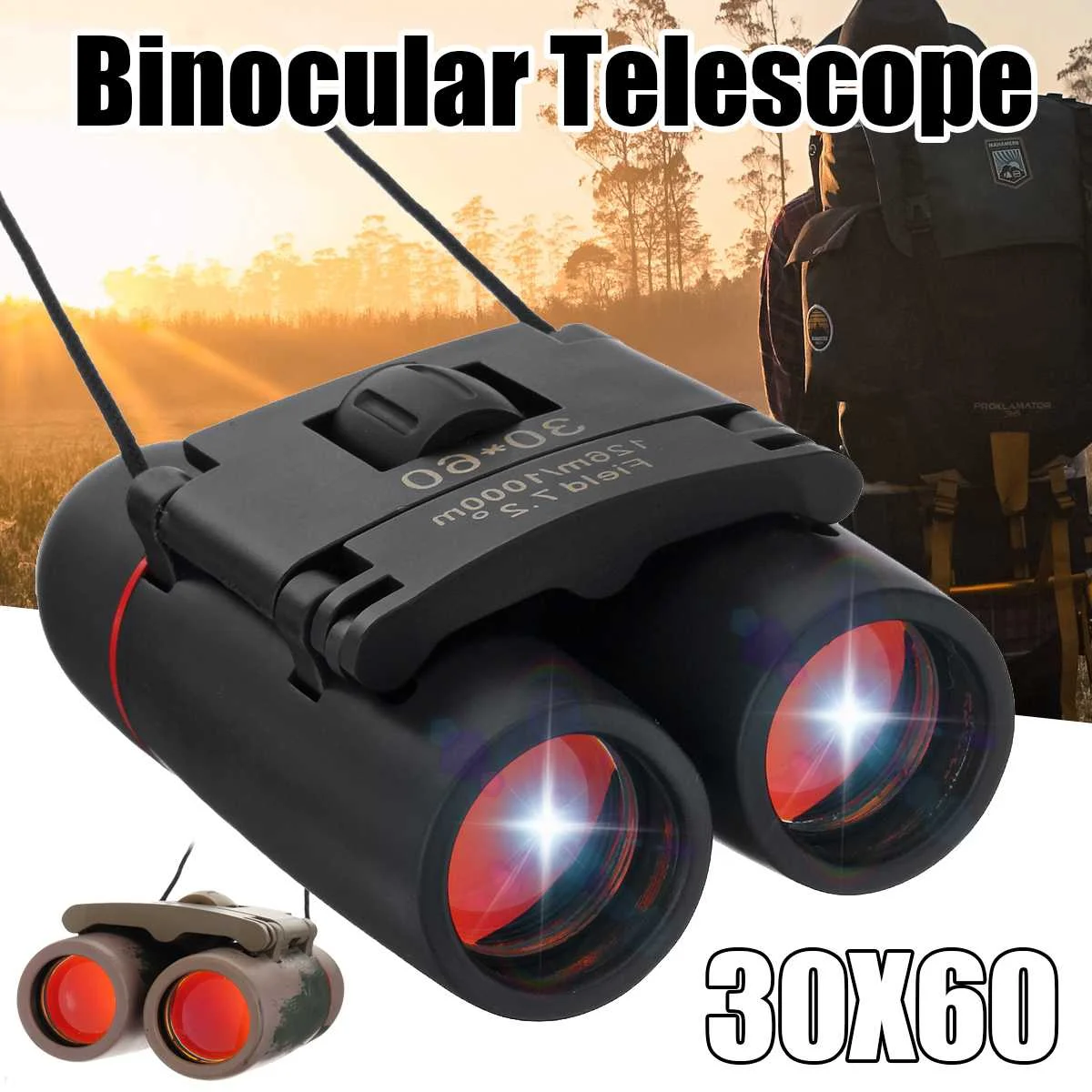 Уличный Русский Бинокль 30x60 Hd мощный военный бинокулярный бинокль с высоким