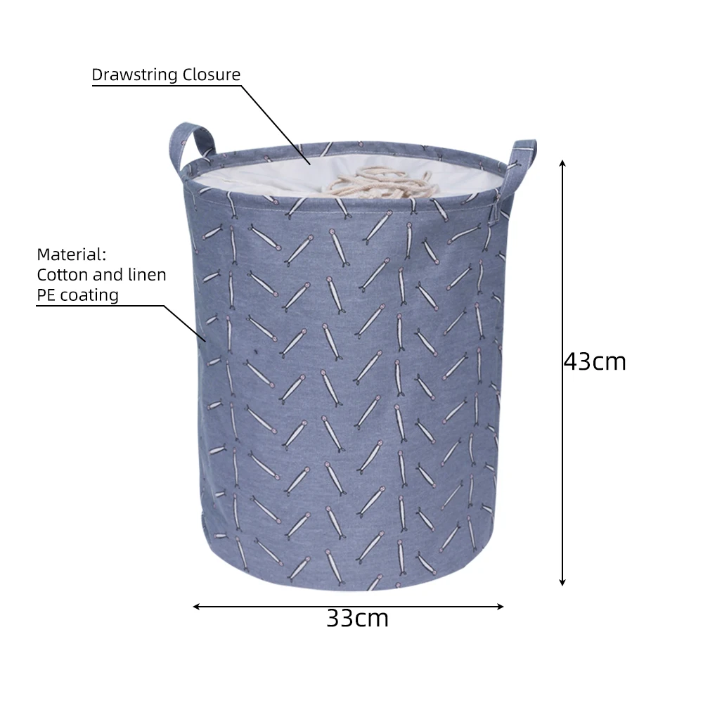 1 шт. Складная холщовая корзина для белья большой емкости шнурок Закрытие мешок для белья с ручками Домашний Органайзер для ванной комнаты - Цвет: H