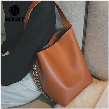 

2019 Leather Women Shoulder Bags sac main femme Bucket Women Messenger Bags Ladies Leather Handbag Brand Luxury Bolsas CJ1108