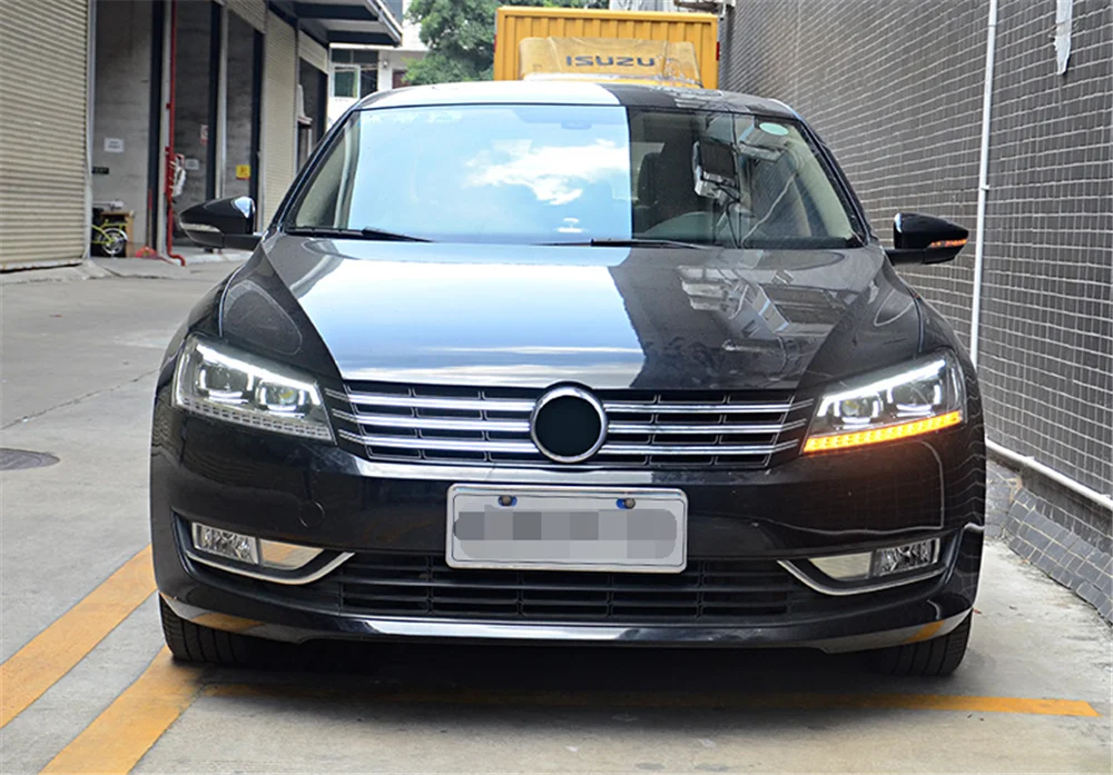 Пара для VW Passat светодиодный фары 2011- Passat HID фары биксеноновые фары противотуманные дневные ходовые огни динамический поворот