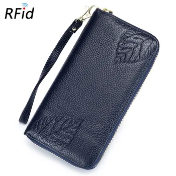 

Hand Wallet Women's Leather Long Embossed Handbag Zipper Wallet Large Capacity Multi-functional Leather