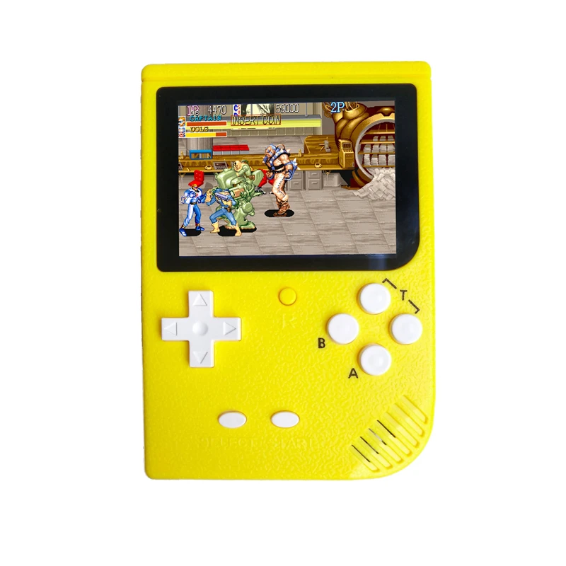 Yellow Портативный игровой плеер встроенный пять эмулятор 2000 ретро классические игры видео игры консоль 3,0 дюймовый экран портативный мини - Цвет: Yellow
