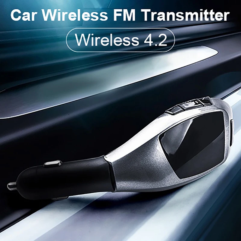 Беспроводной Bluetooth fm-передатчик автомобильный комплект Hands-free lcd MP3-плеер USB зарядное устройство Поддержка TF ЖК-дисплей экран автомобильные аксессуары