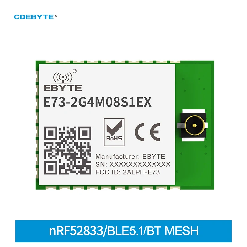 Беспроводной аудиомодуль Zigbee SMD 2 4 E73-2G4M08S1EX ГГц nRF52833 Bluetooth Mesh 120 м SOC IPEX антенна iBeacon