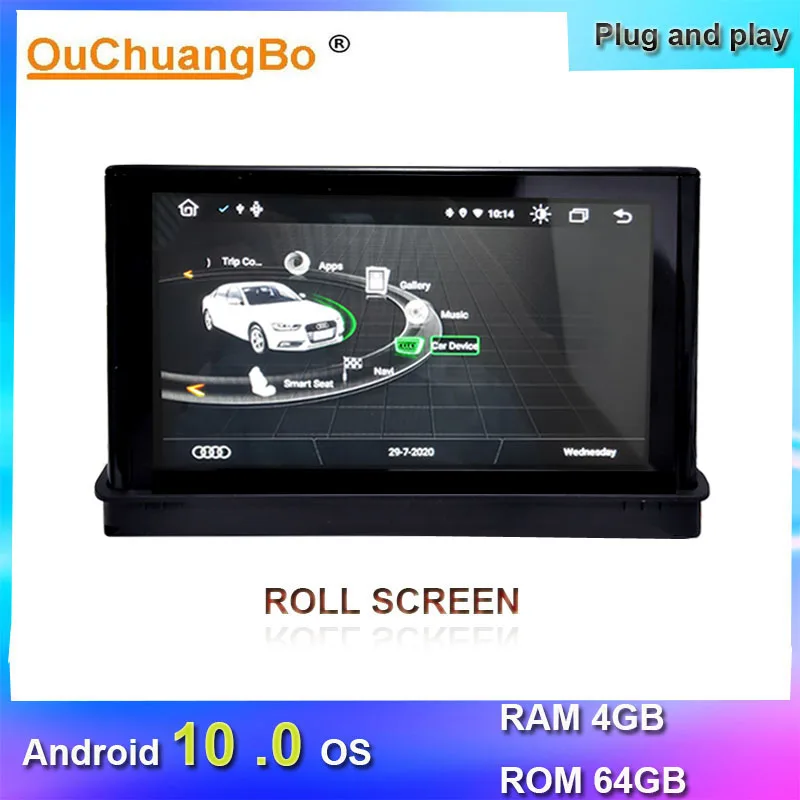 Ouchuangbo android 10 автомобильный радиоприемник gps для A3 8V 2013 2019 поддержка MMI dash carplay 7