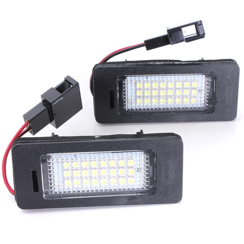 2x светодиодный автомобиля номерной знак светильник 12V SMD3528 для Audi A4 B8 A5 Q5 S5 TT A1 S4 A6 A7 2008-2013 ошибок