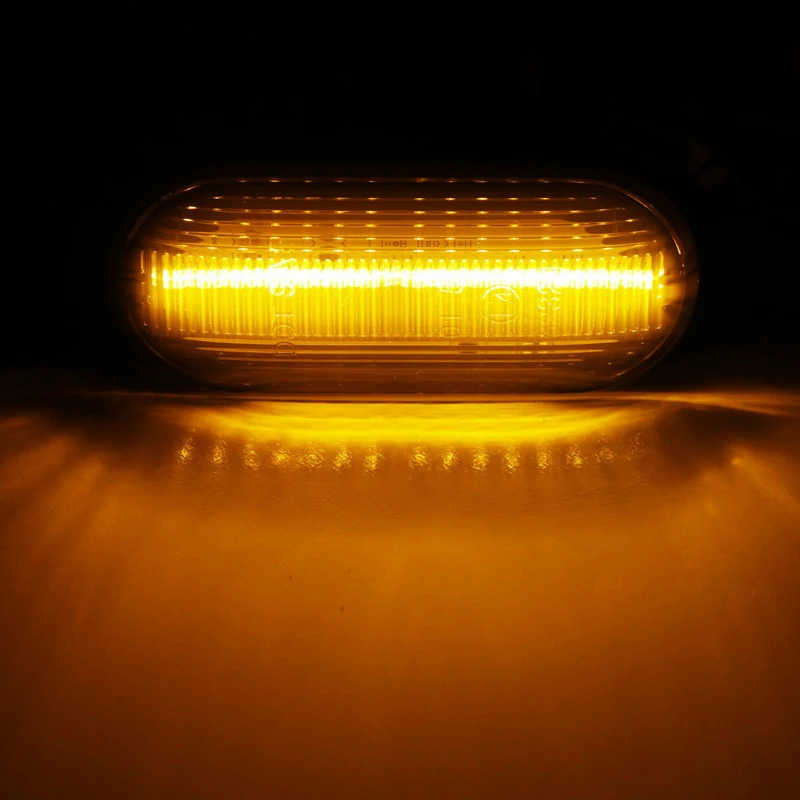 2 шт. 12 в автомобильный боковой чайник светильник светодиодный мигалка плавные огни дым абажур боковой динамический Янтарный маркер указатель поворота лампа
