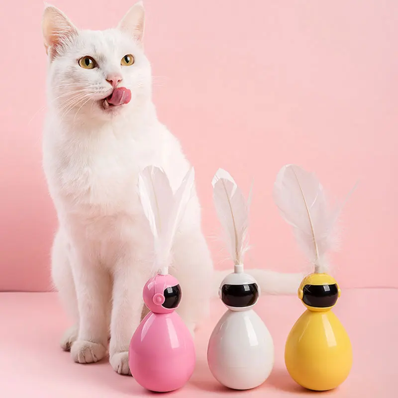 Забавные игрушки в виде кошачьих перьев неваляшки для кошек морская свинка