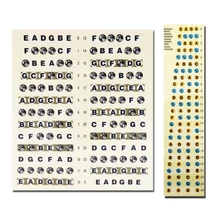 

2Pcs Guitar Fretboard Note Decals Fingerboard Frets Map Sticker Fit 6 Strings Guitar - Guitar-Black & Bass-Multicolor