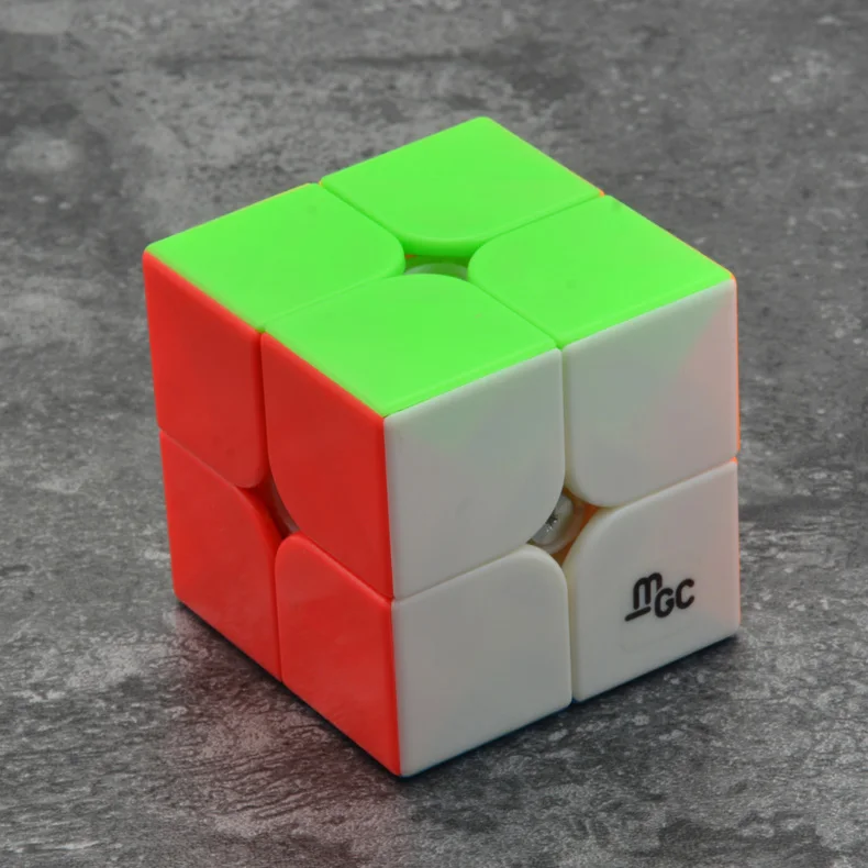 Yongjun MGC 2x2 Magnetic Magic Cube Black or Stickerless YJ MGC 2x2x2 Speed Cube for Brain Training Toys For Children Kids