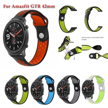 

Silicone Bracelet for Huami Amazfit GTR 42mm Bands Dual Color Smart Watch Strap for Amazfit GTR 42mm Replacement Watch Wristband