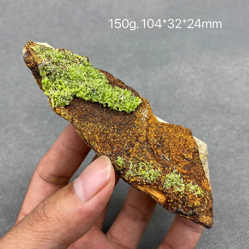 100% natural pyromorphite original stone mineral specimen cured crystal gem collection.