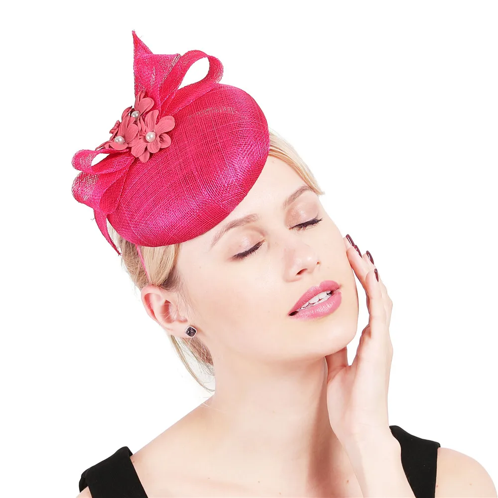 4 слоя sinamay модные вуалетки millinery Цветочные головные уборы заколки для волос очаровательный стиль лук аксессуары для головы(заколки) высокого качества