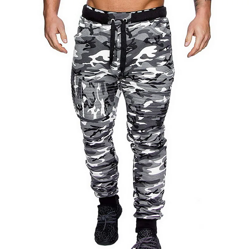 Mens Winter Pants Warm Drawstring Closure Slim Fit Camo Jogger Gym Athletic Sweatpants Casual Camouflage Fitness Trousers men