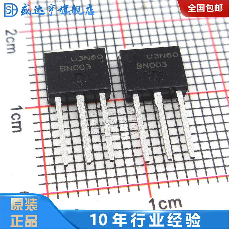 

10 шт./лот AOU3N60 U3N60 3A 600V TO251-3DIP MOSFET транзистор новый оригинальный