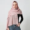 New Femme Hijab Scarf Muslimen Head Wraps Women Solid Cotton Shawls Pashmina Scarves Foulard Bandana High Quality ► Photo 2/6