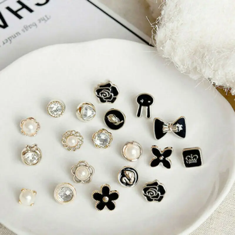 10Pcs Prevent Accidental Exposure of Buttons Brooch Women's Clothing Pin Buckle 