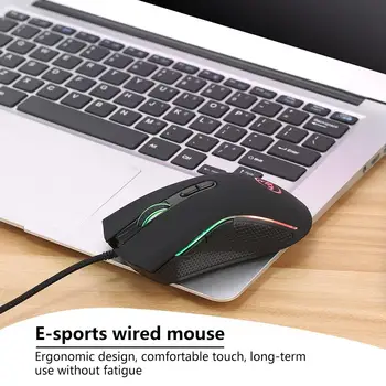 

A869 USB Wired game mouse Colorful Gaming Mouse 3200DPI 7Keys Optical Mice black for game players office use