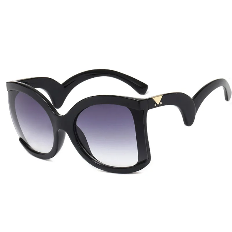 Женские винтажные солнцезащитные очки Lunette De Soleil Femme черные в стиле ретро 2019 |