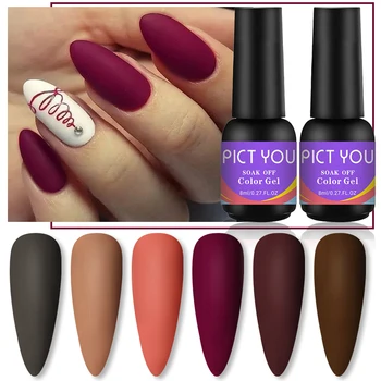 

1 Bottle 8ml PICT YOU Red Series UV Gel Polish Colorful Soak Off UV Gel Polish Long Lasting Nail Gel Varnish DIY Led Gel