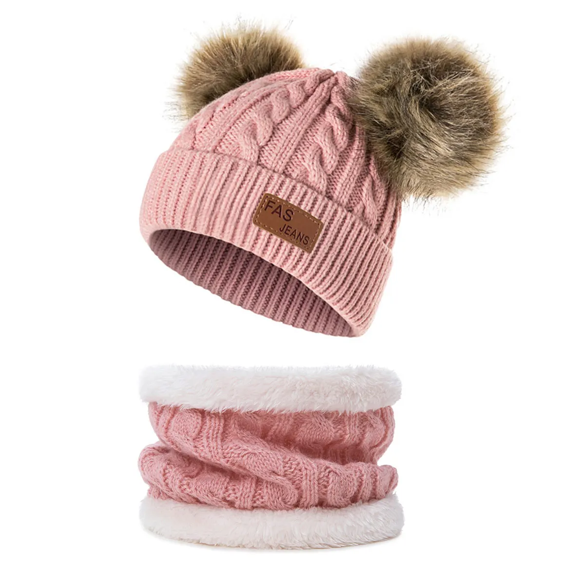 REAKIDS Новые шапки и шарфа Костюм для осени зимы Knitteed детские комплект одежды из