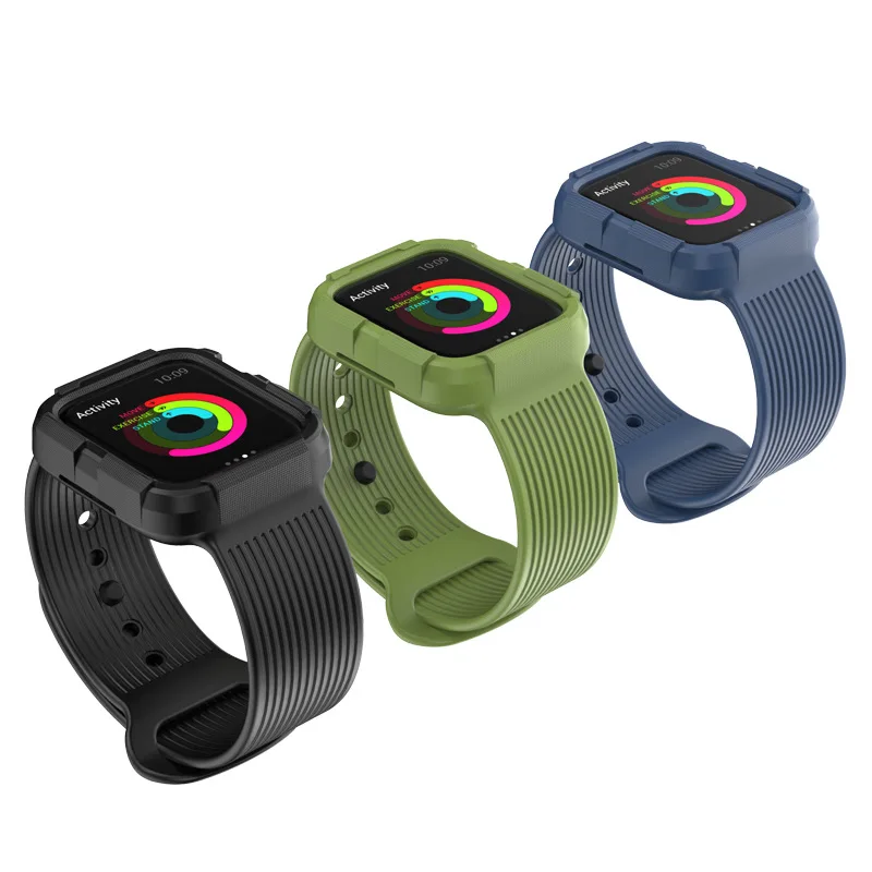 Спортивный Браслет для Apple Watch Band Series 4 44 мм 40 мм ремешок с чехлом браслет для iwatch series 4 44 40 ремешок для часов