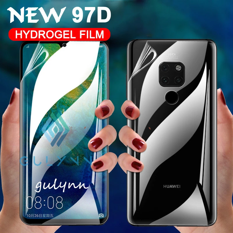 Мягкая Гидрогелевая пленка с полным покрытием для Huawei Mate 20 Pro P30 P20 Lite Nova 5i 3i 97D