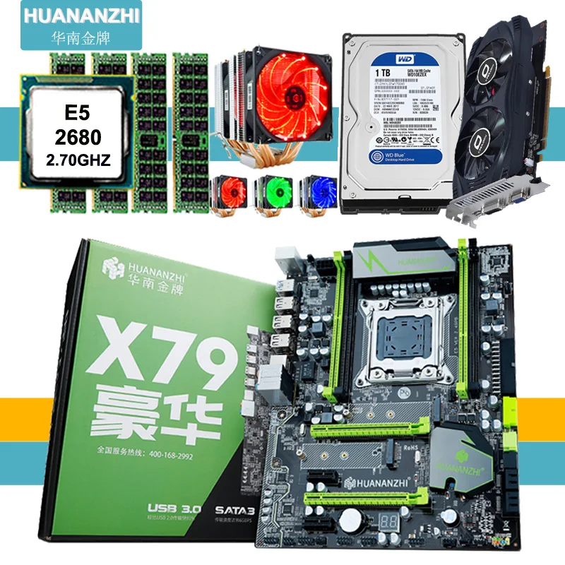 HUANAN ZHI X79 материнская плата с M.2 слотом CPU Xeon E5 2680 C2 с кулером RAM 32G (4*8G) 1600 RECC 1 ТБ 3,5 'SATA HDD GTX750Ti 2G HUANAN ZHI X79 материнская плата с M.2 слотом CPU Xeon E5 2680 C2 с кулером RAM 32G (4*8G) 1600 RECC 1 ТБ 3,5 'SATA HDD GTX750Ti 2G