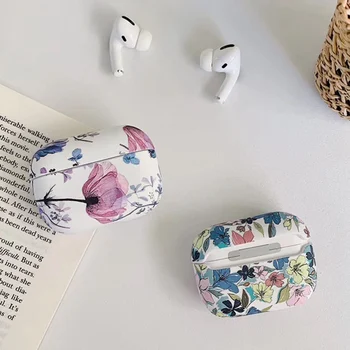 

Luxury Luminous Flower Case For Airpods Pro Cover Art Oil Painting Bluetooth Earphone PC Hard Case For Apple Airpod 3