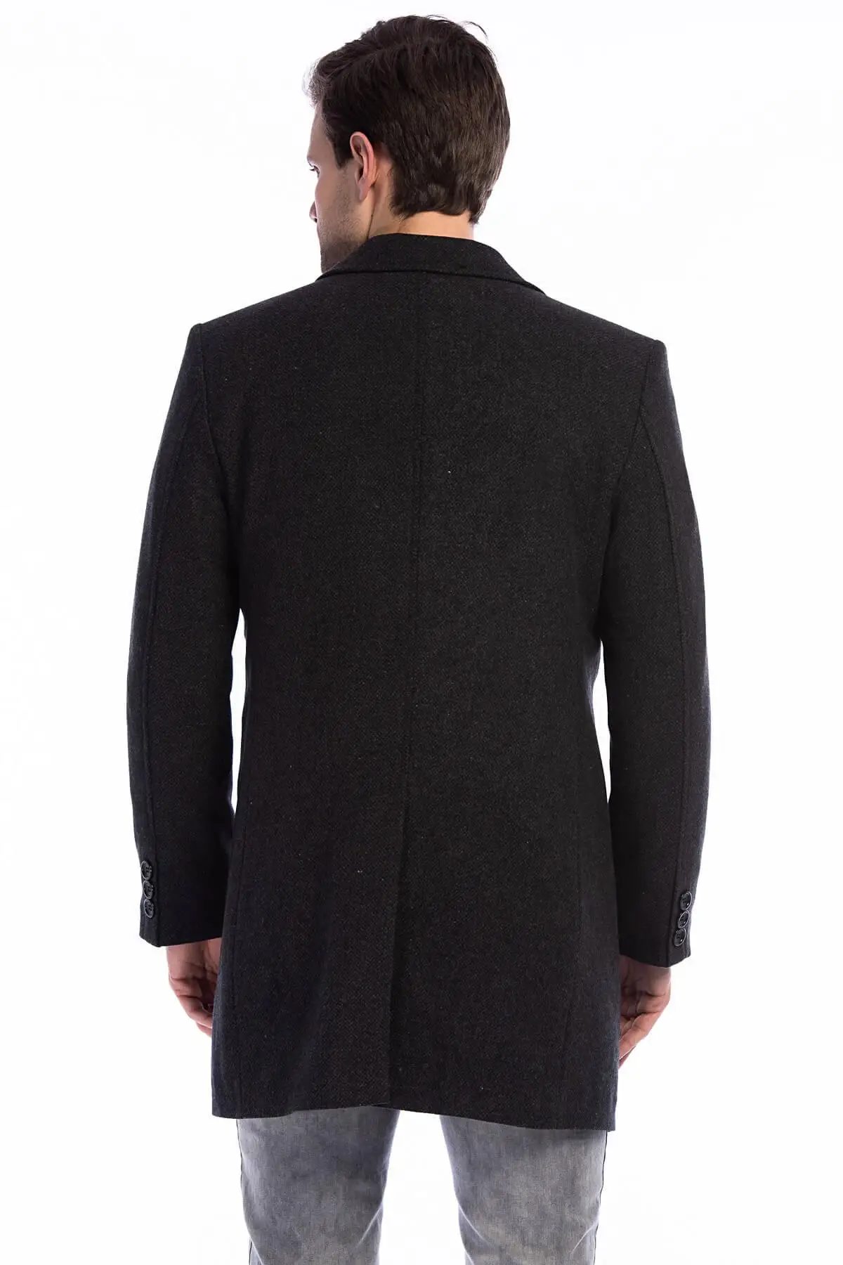 Dewberry мужские узорчатые антрациты Overcoat-1020001P8330