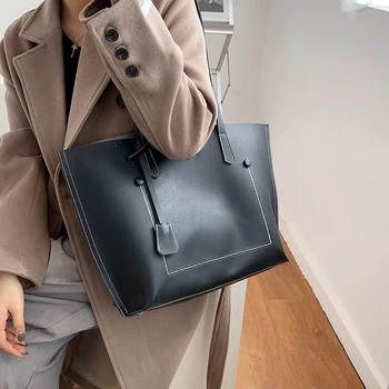 

Large Capacity Women Tote Bag 2020 Solid Color Shopping Pack Short Travel Package Fashion Single Shoulder Bags C252