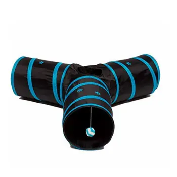 

3-way Collapsible Cat Tunnel Tube Kitty Tunnel Bored Cat Pet Toys Peek Hole Toy Cat Puppy Kitty Kitten Rabbit