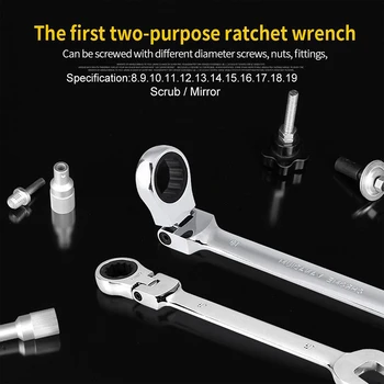 

New 5/7/12pcs Keys Set Adjustable Wrench Multifunction Tool Key Ratchet Spanners Set Universal Wrench Tools Set Car Repair Tools