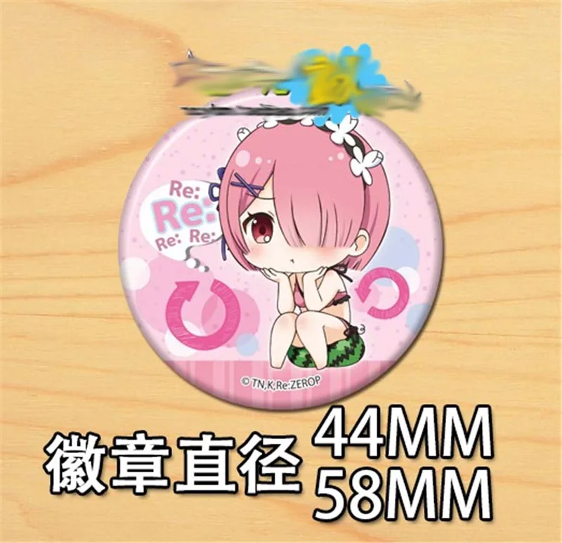 6 шт. аниме Re: Zero kara Hajimeru Isekai Seikatsu булавки Косплей брошь приспособление для бейджа
