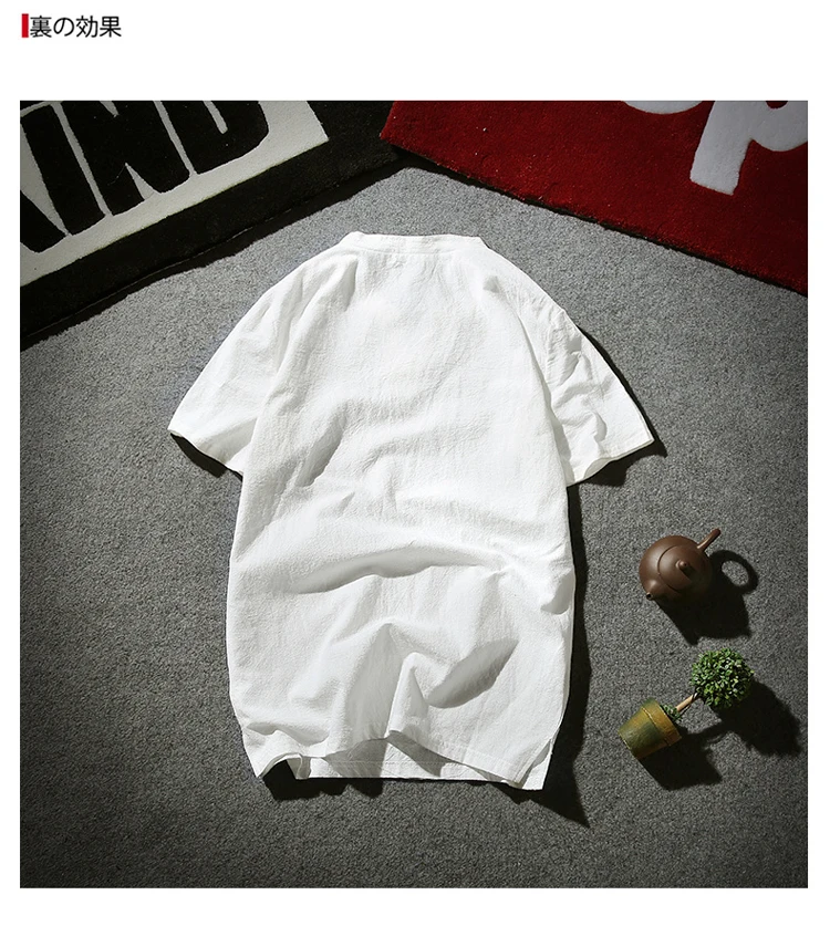 Мужская толстовка льняная летняя футболка с коротким рукавом Быстро сохнет мужская повседневная бегущая Йога Тай Чи медитация рубашка для кунг-фу спортивная одежда