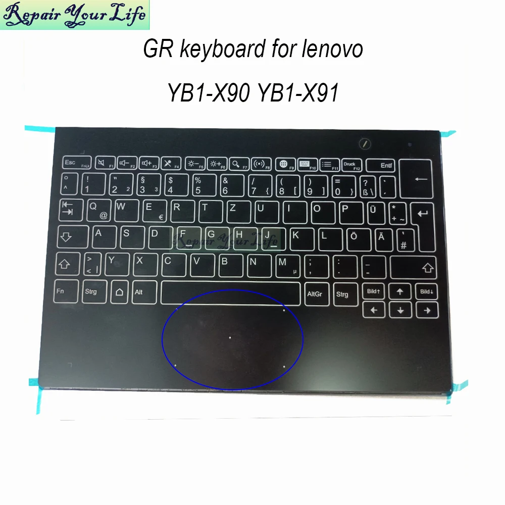 YB1 X90 niemiecka klawiatura podświetlenie podparcie dłoni dla Lenovo ...